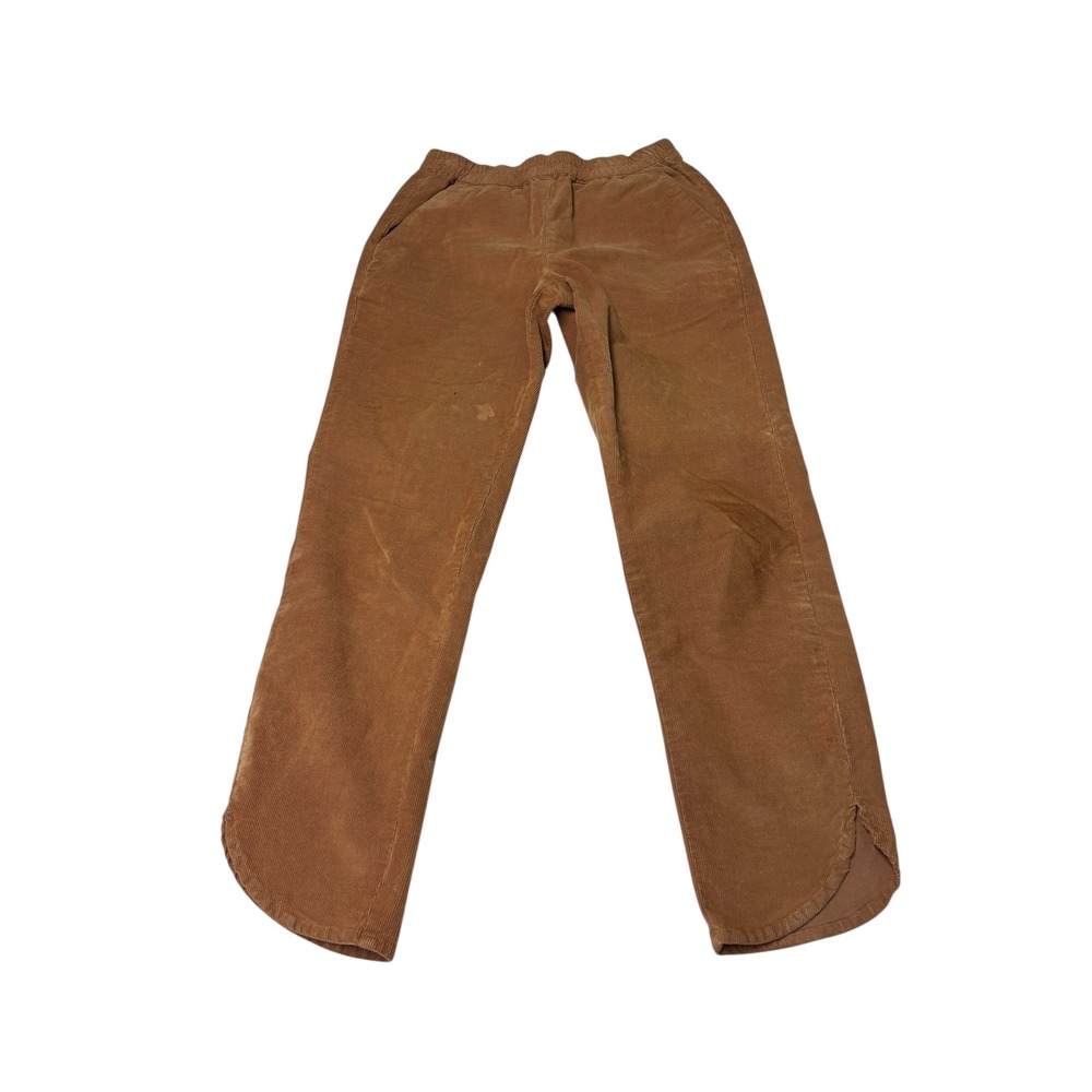 Marine Layer Corduroy Pants Ginger Brown Elastic Waist Tulip Hem XS W26 L26